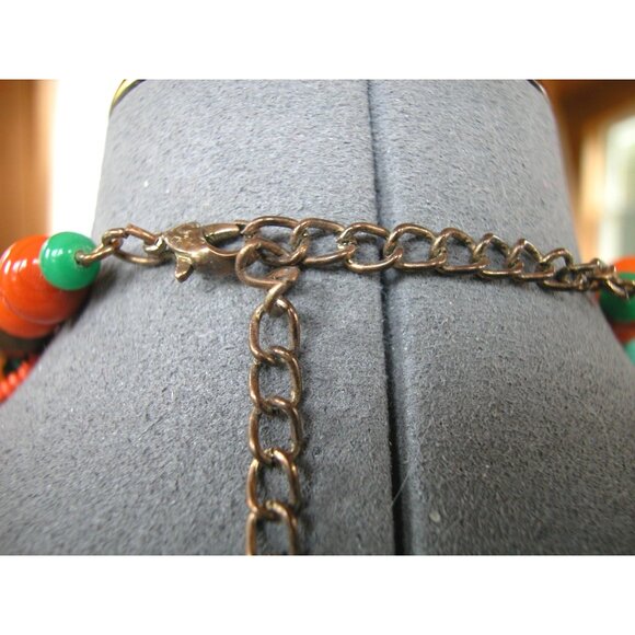 Multi-Color 16 Strand Beaded Statement Necklace - Picture 3 of 3